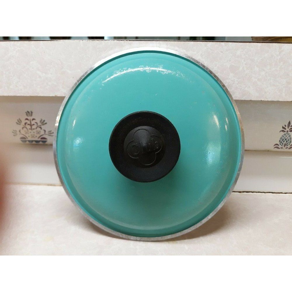 Club Aluminum Replacement Lid 7" outside 6" inside Turquoise Aqua Teal